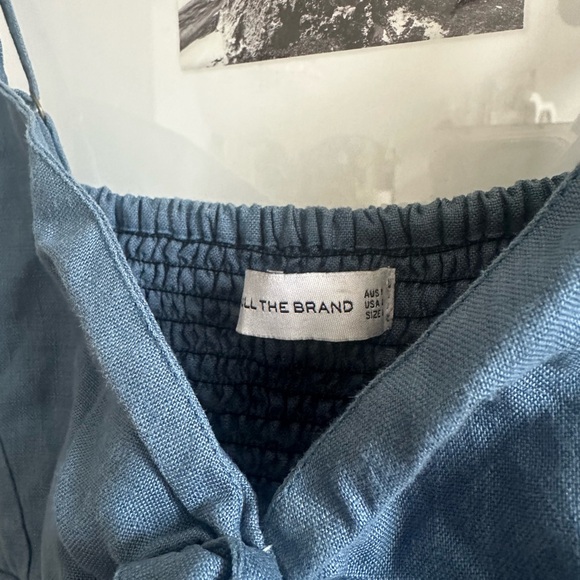 FAITHFULL THE BRAND Linen Presley Jumpsuit - Blue - Picture 4 of 5